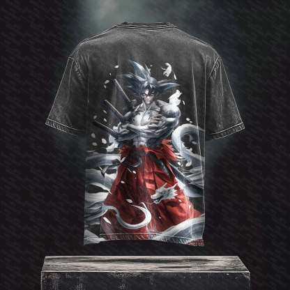 Unisex Anime Inspired Vintage Washed T-Shirt丨 Dragon Ball
