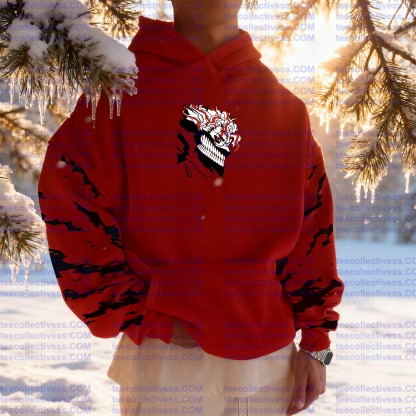 Unisex Anime Graphic Streetwear Wintage Plush Hoodie