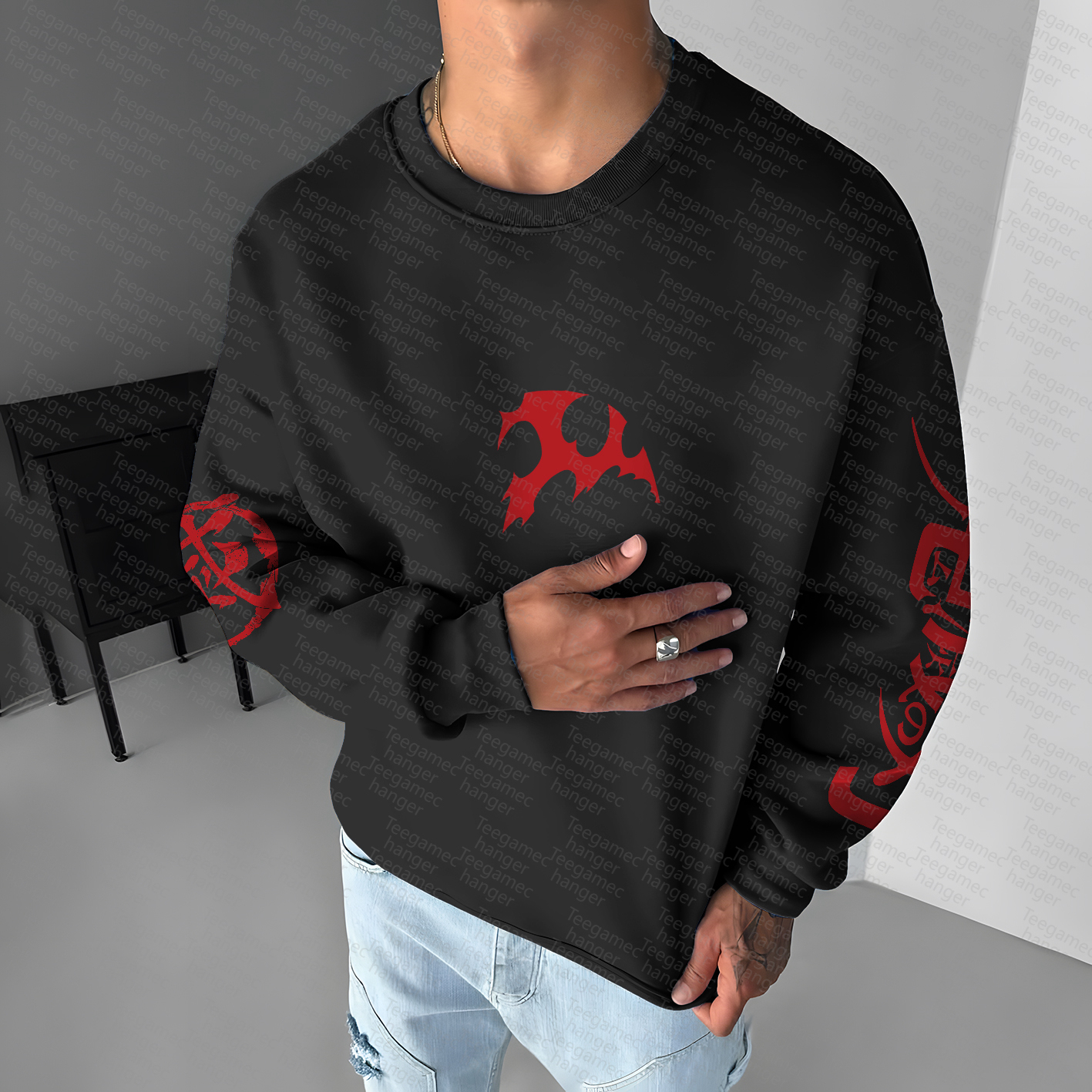 Unisex Anime Graphic Inspired Vintage Sweatshirt