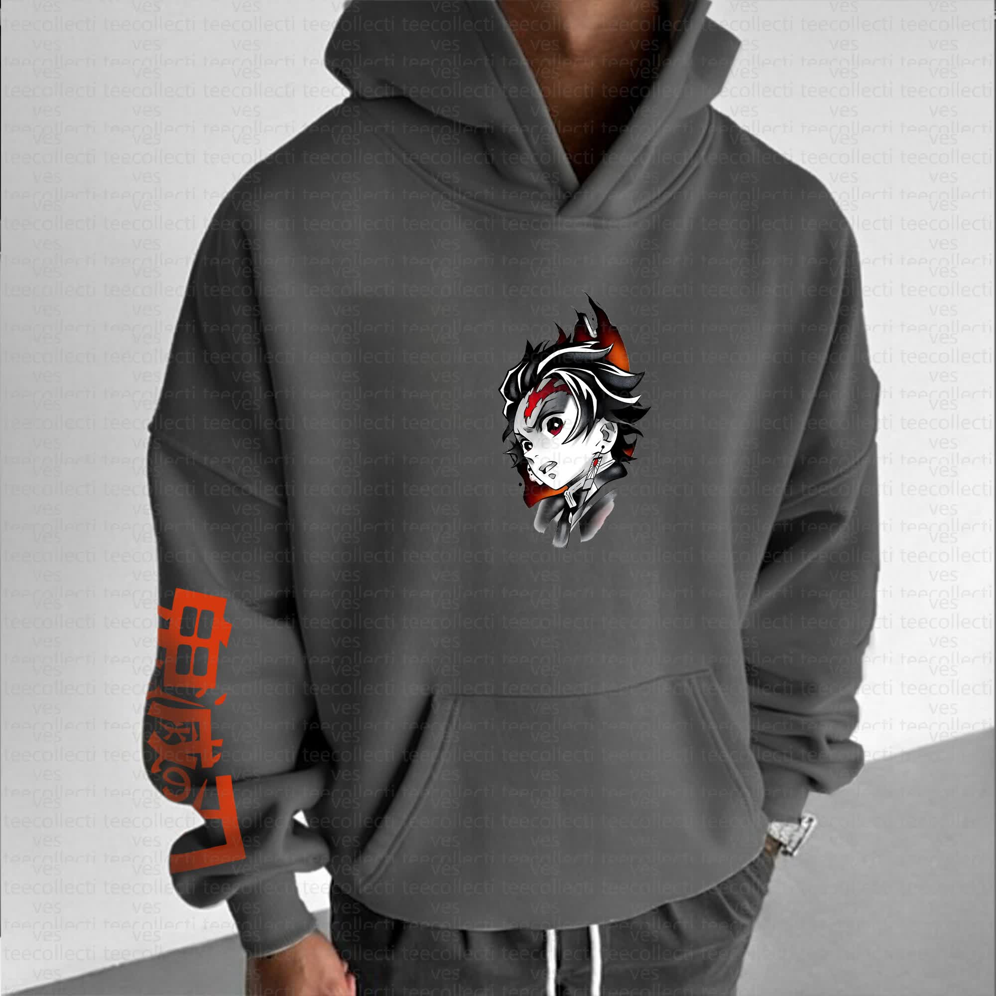 Unisex Anime Graphic Streetwear Vintage Hoodie丨Demon Slayer