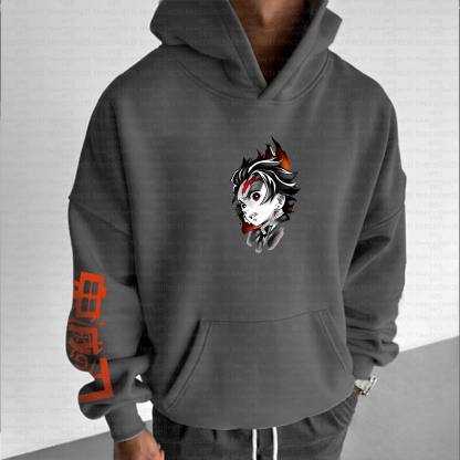 Unisex Anime Graphic Streetwear Vintage Hoodie丨Demon Slayer