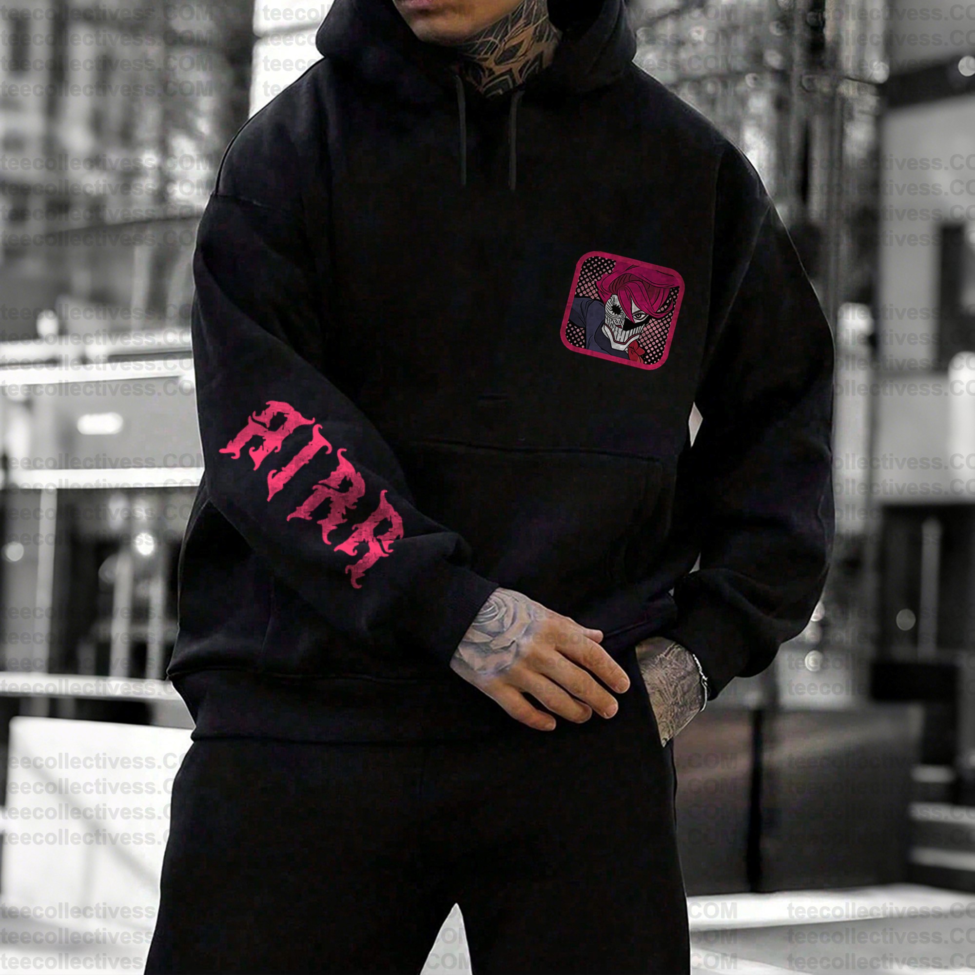 Unisex Anime Print  Casual Oversized Hoodie