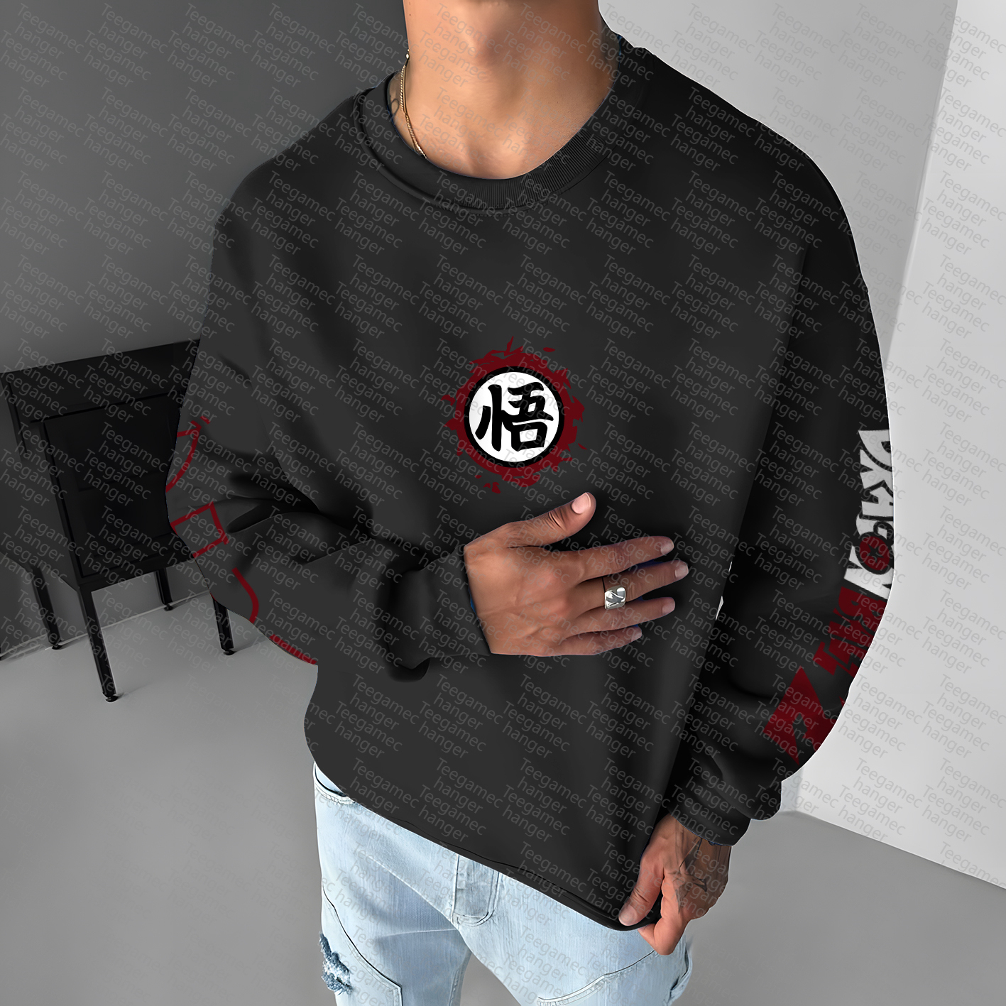 Unisex Anime Graphic Inspired Vintage Sweatshirt