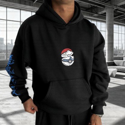 Plus Velvet Unisex Anime Graphic Streetwear Vintage Hoodie