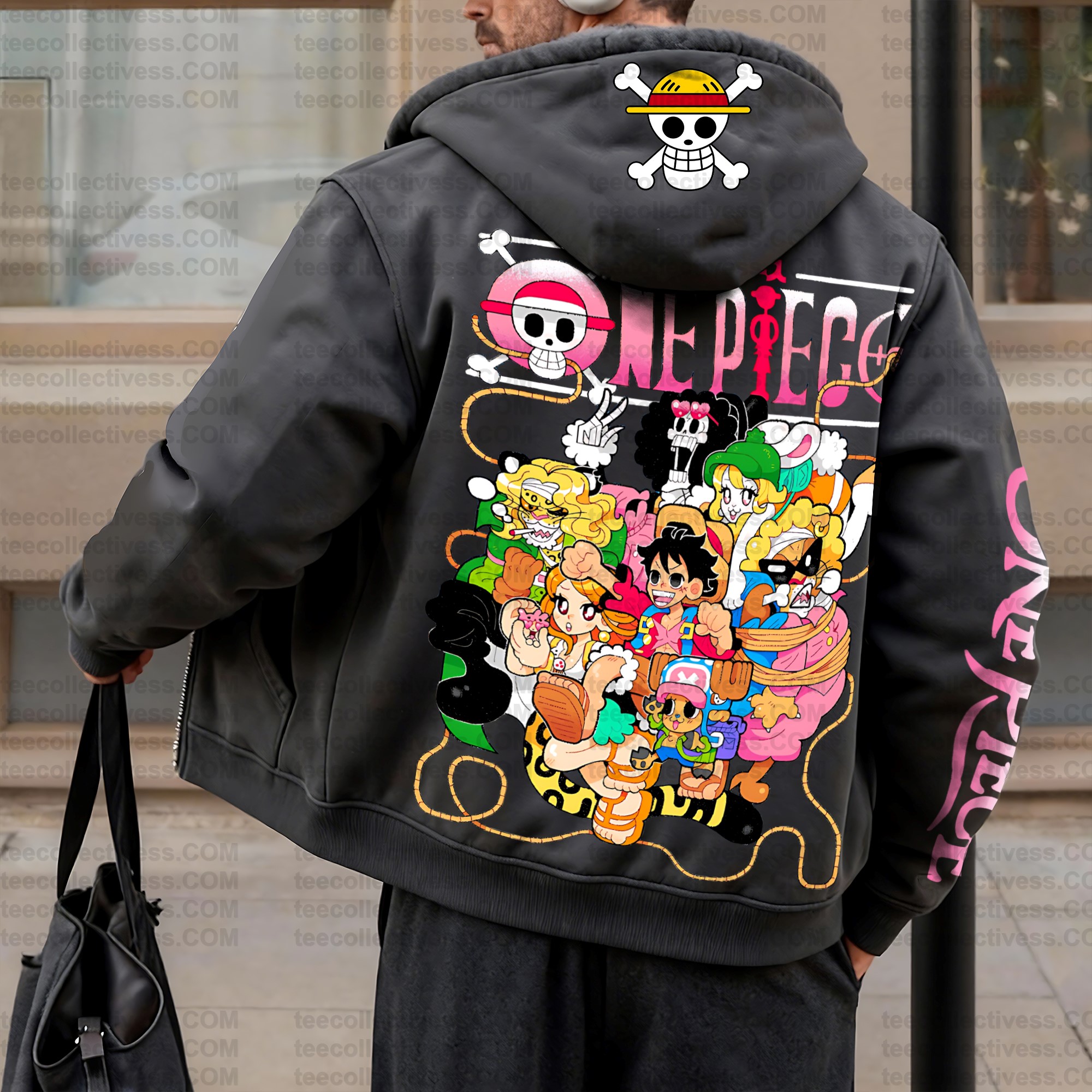 Unisex Graphic Streetwear Vintage Zipper Cardigan Plush Hoodie