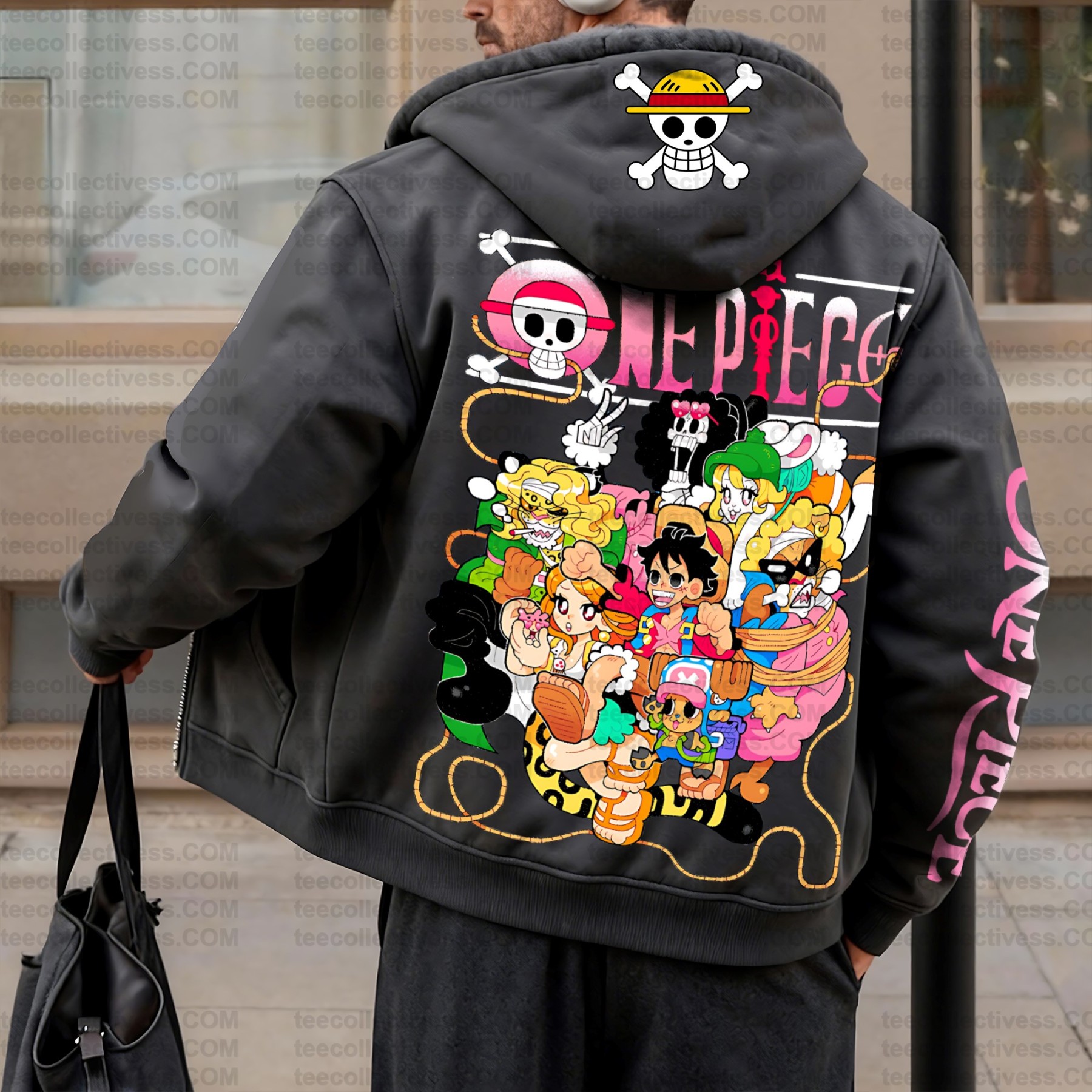 Unisex Graphic Streetwear Vintage Zipper Cardigan Plush Hoodie