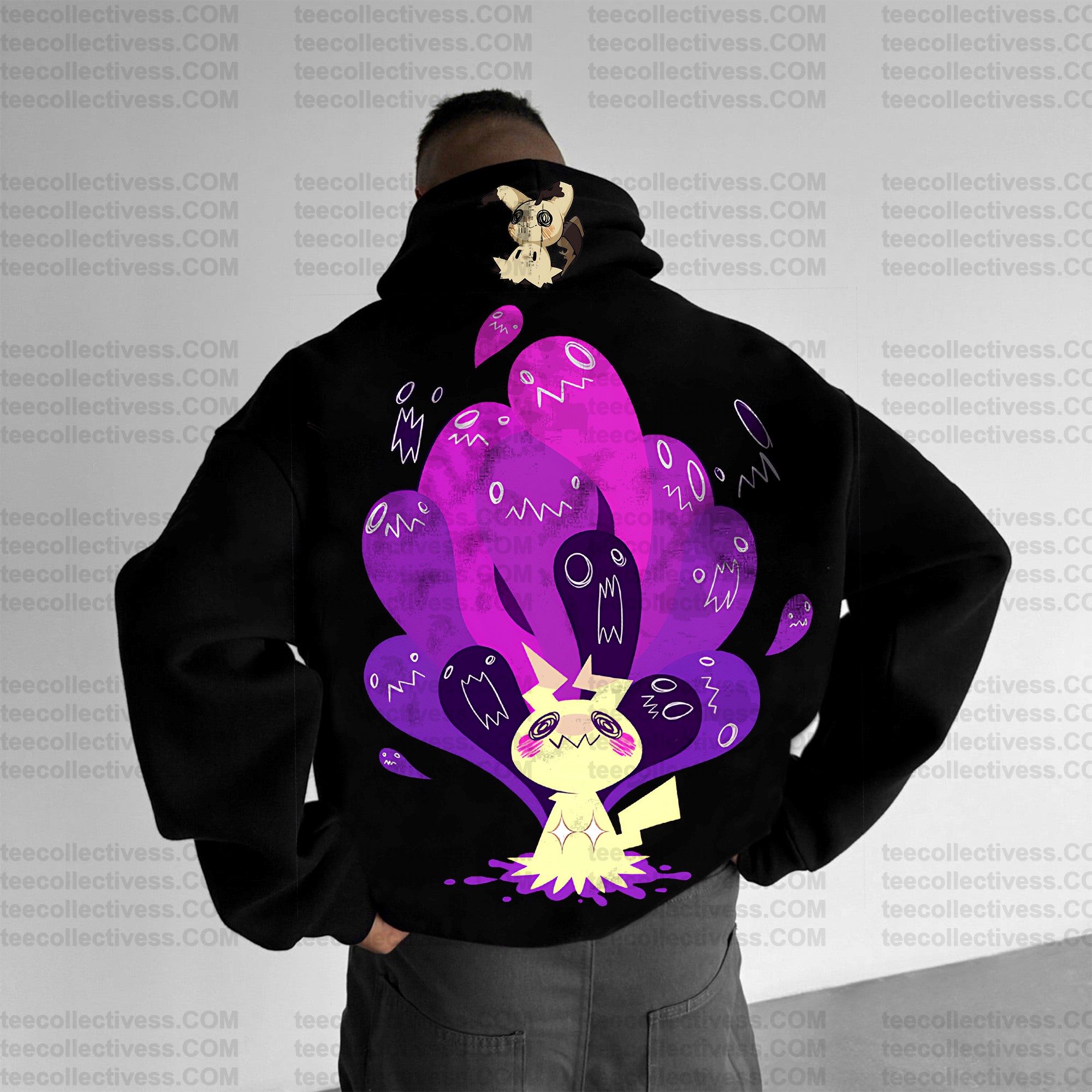 (Pokemon)Plus Velvet Unisex Anime Graphic Streetwear Vintage Hoodie
