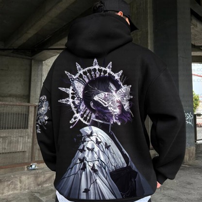 Unisex Graphic Streetwear Vintage Plush Hoodie