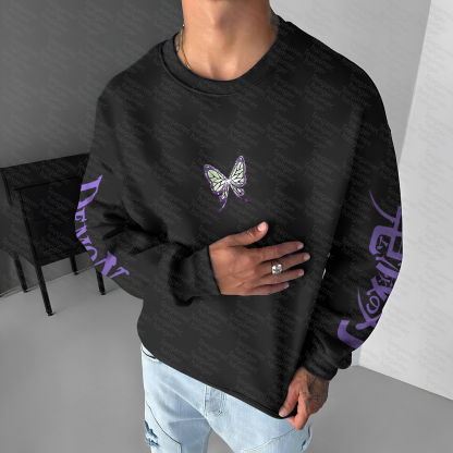 Unisex “Demon Slayer” Anime Graphic Inspired Vintage Sweatshirt