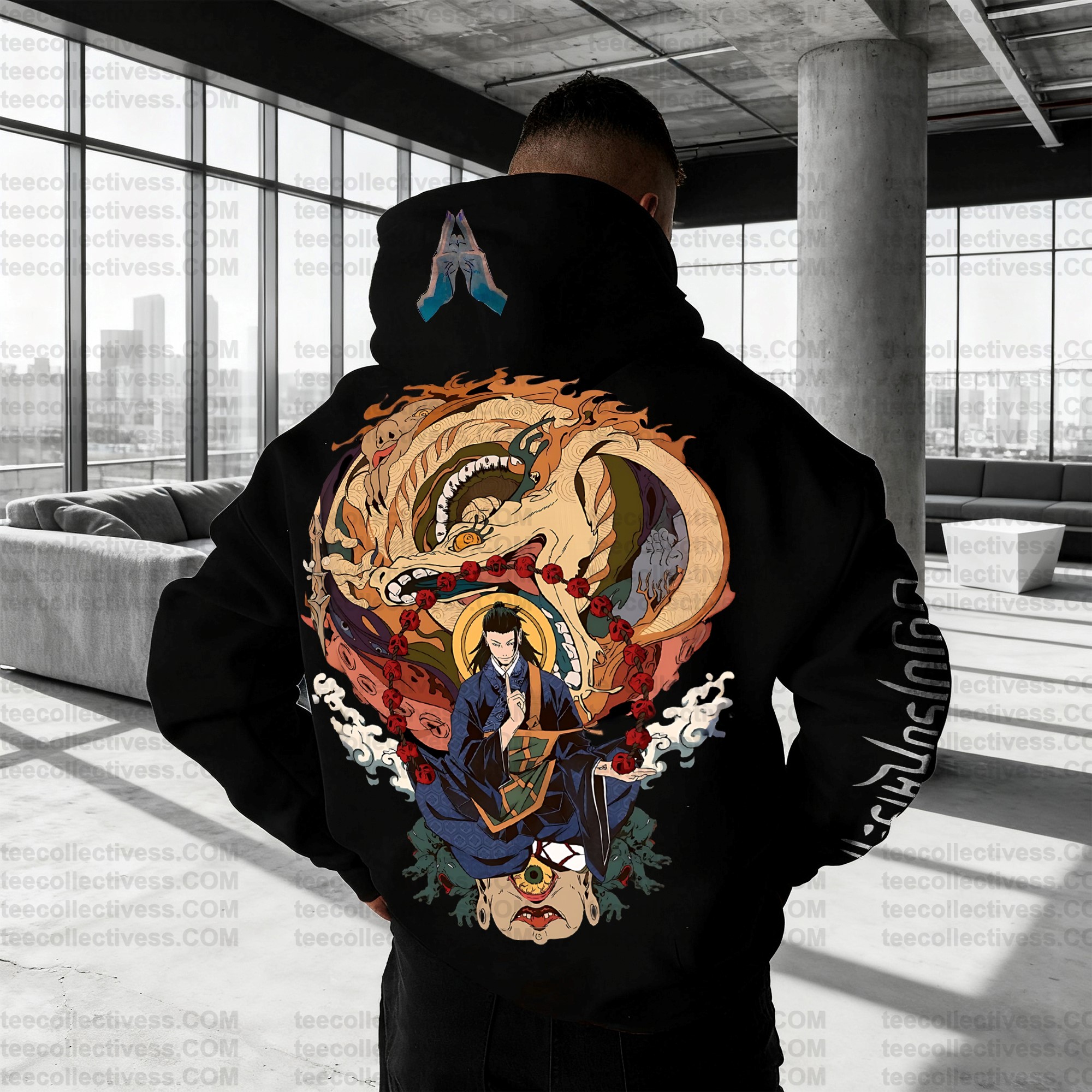 Plus Velvet Unisex Anime Graphic Streetwear Vintage Hoodie