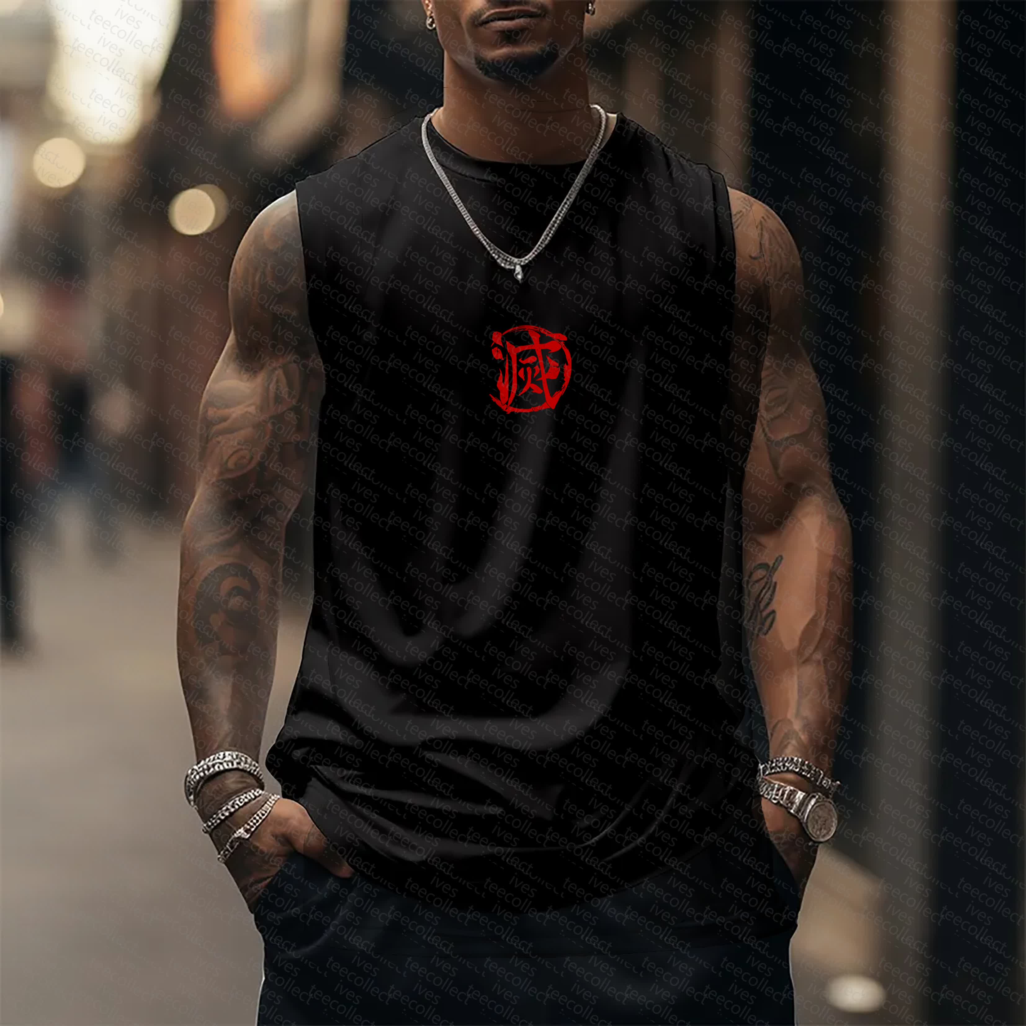 Unisex  “ Demon Slayer” Casual Anime  Tank Top
