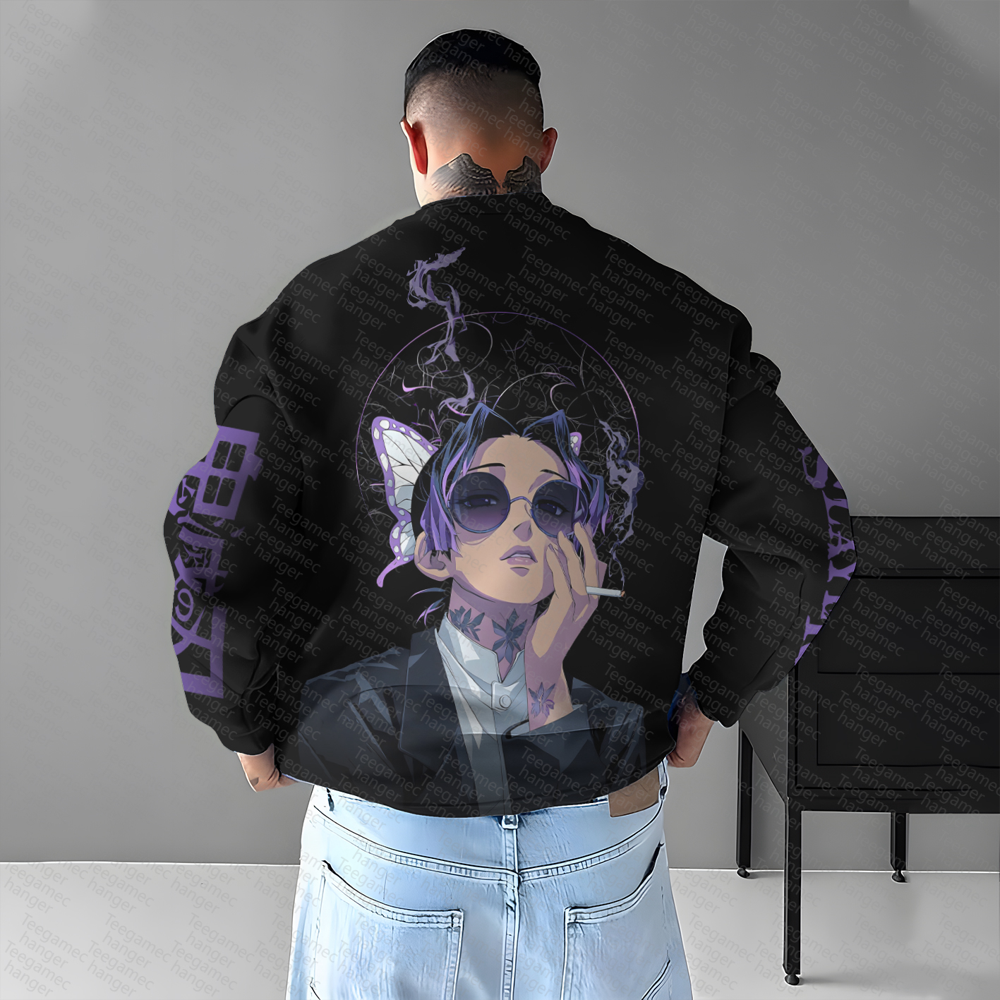 Unisex “Demon Slayer” Anime Graphic Inspired Vintage Sweatshirt