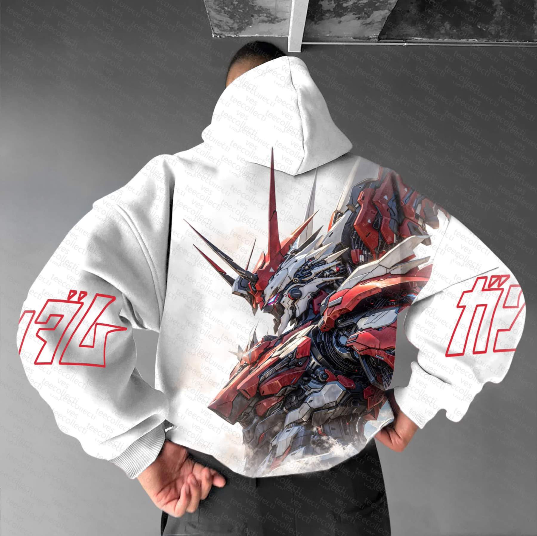 Unisex “Gundam Series” Anime Graphic Streetwear Vintage Hoodie