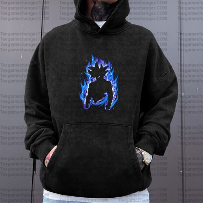 Vintage 3D Direct Inkjet Printed Washed Unisex Plush Hoodie