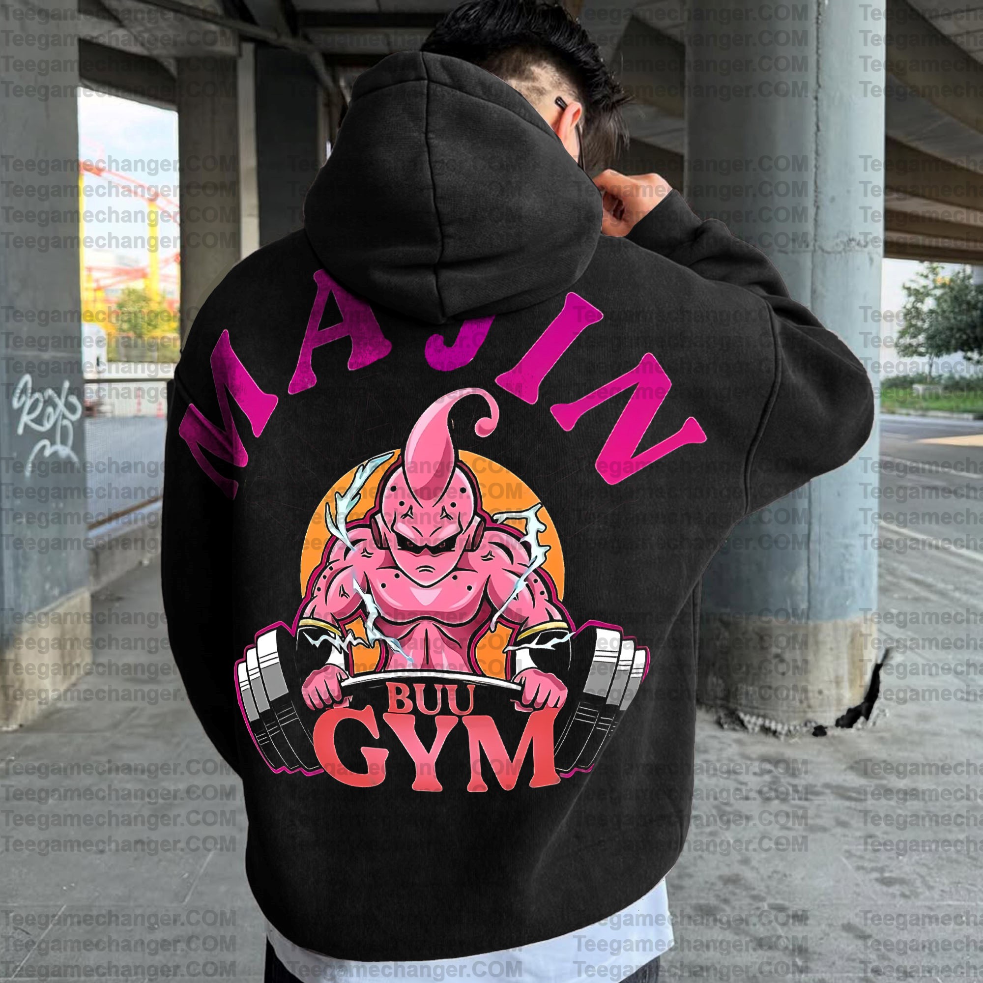 Vintage 3D Direct Inkjet Printed Washed Unisex Plush Hoodie