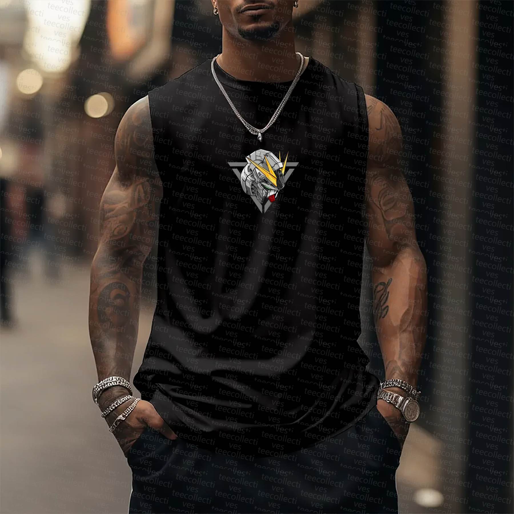 Unisex  “Gundam Series” Casual Anime  Tank Top