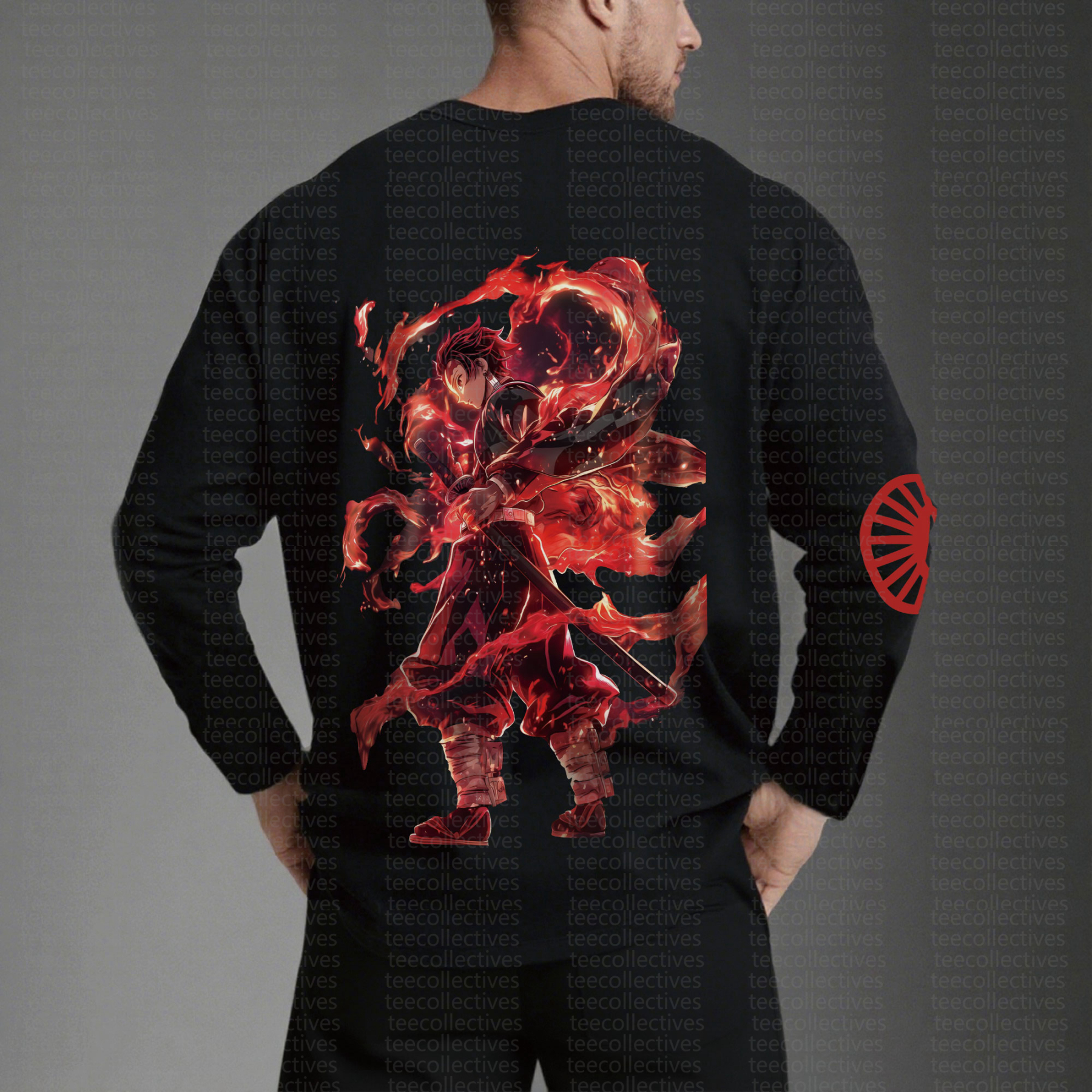 Unisex “Demon Slayer” Anime Graphic Streetwear Vintage Long-Sleeved T-