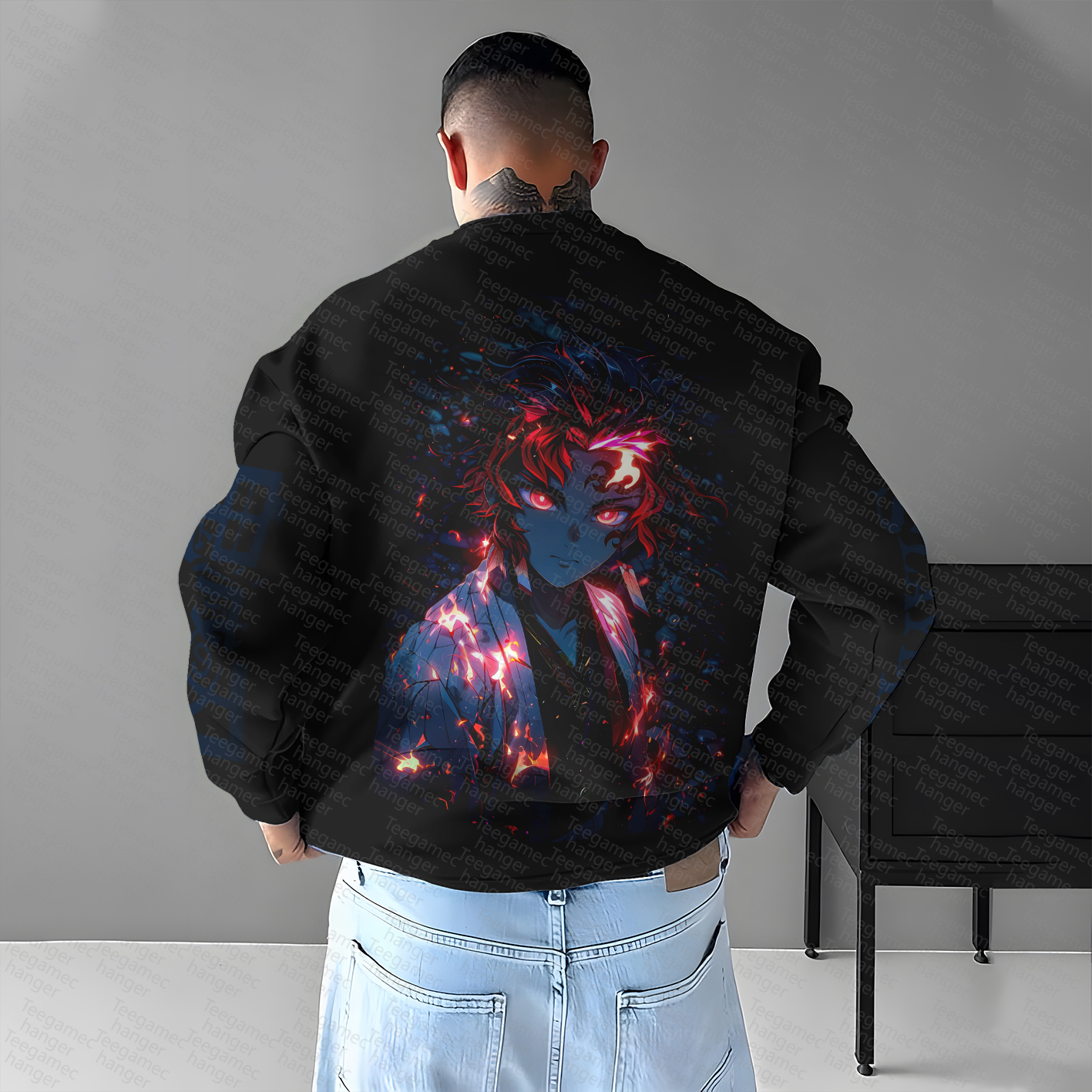 Unisex Anime Graphic Inspired Vintage Sweatshirt