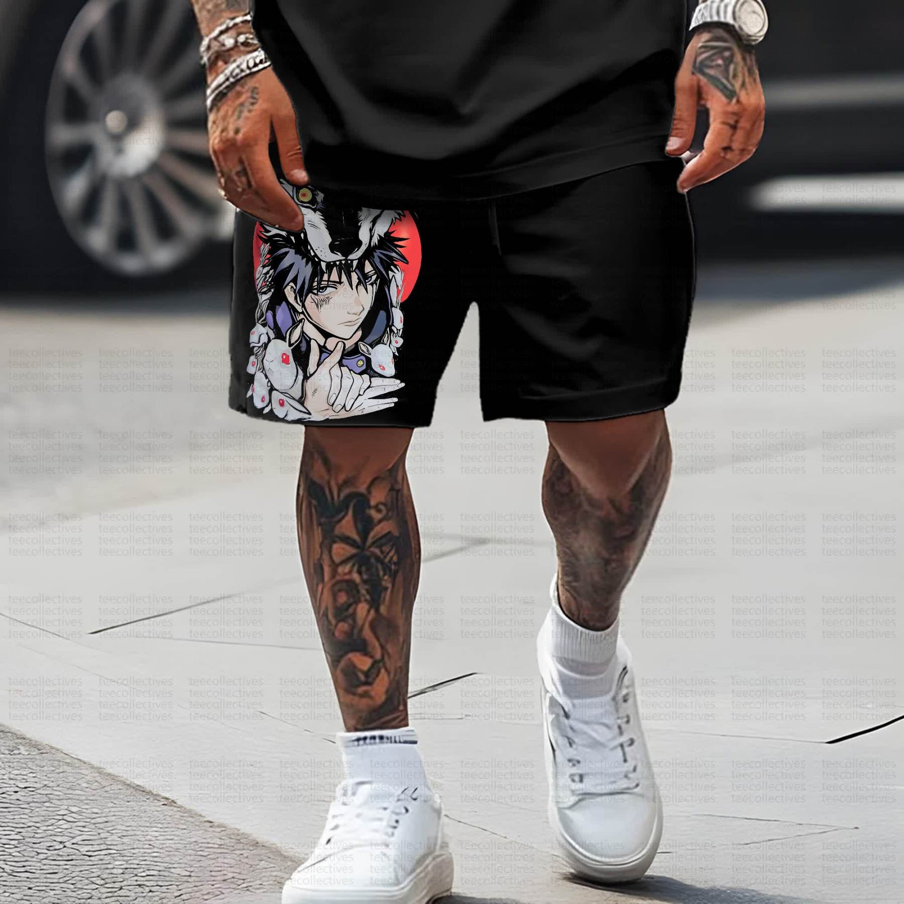 Unisex Casual Anime Streetwear Shorts 丨Demon Slayer X Pokémon