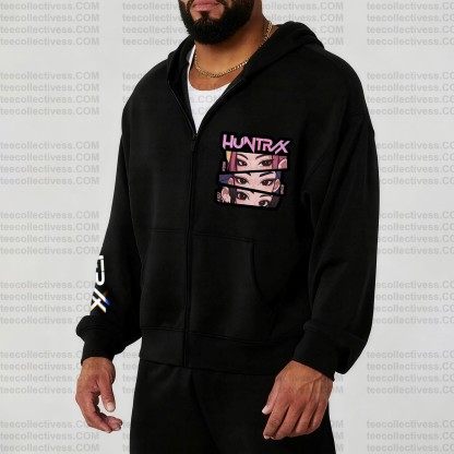 Unisex Graphic Streetwear Vintage Zipper Cardigan Plush Hoodie