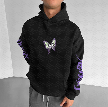 Unisex “Demon Slayer” Anime Graphic Streetwear Vintage Hoodie