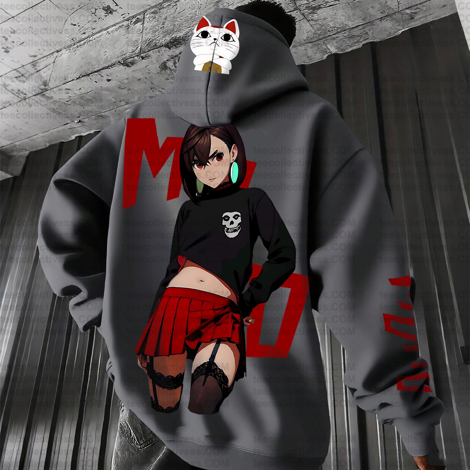 Unisex Anime Print  Casual Oversized Hoodie