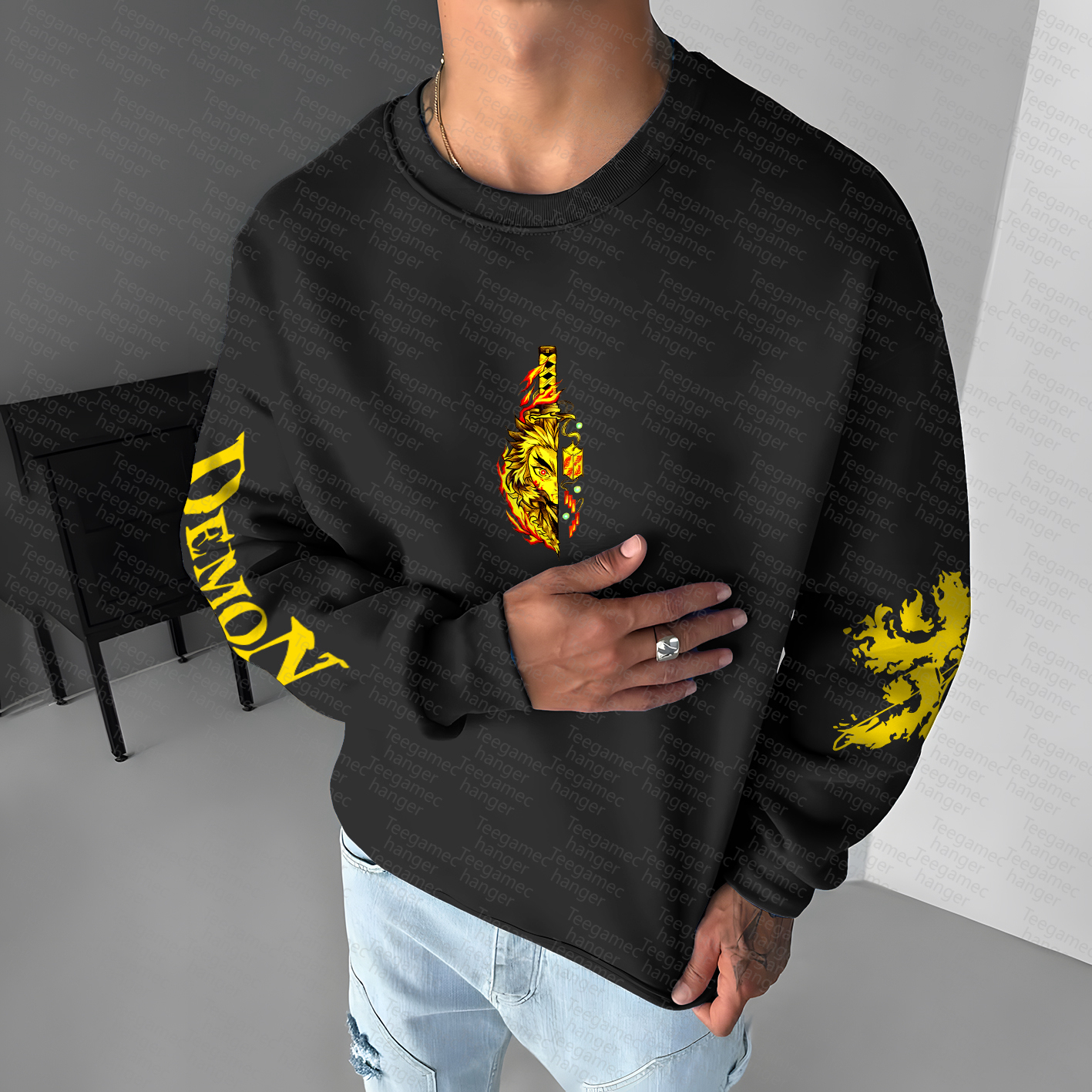 Unisex Anime Graphic Inspired Vintage Sweatshirt