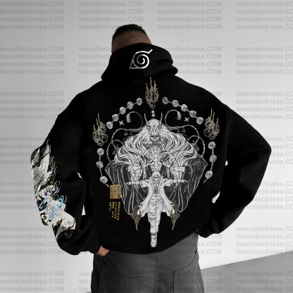 Plus Velvet Unisex Anime Graphic Streetwear Vintage Hoodie