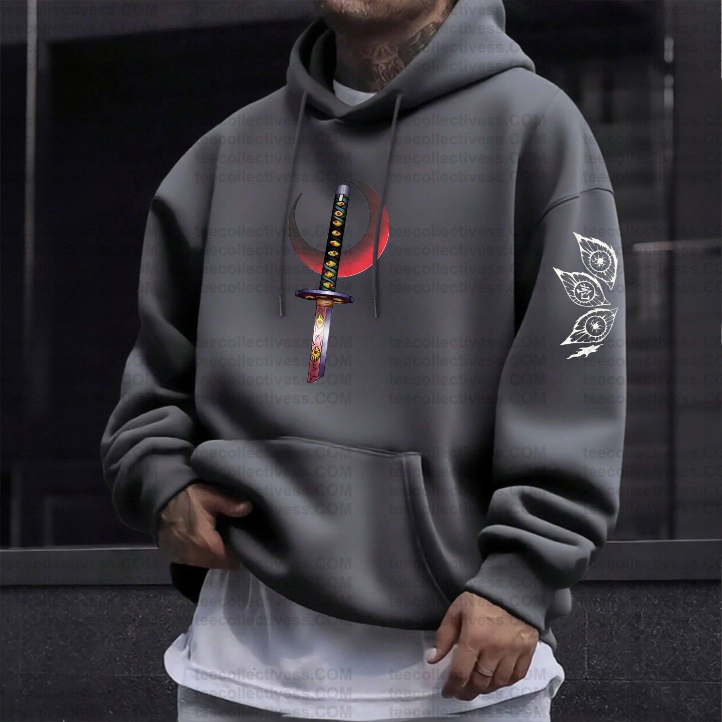 Plus Velvet Unisex Anime Graphic Streetwear Vintage Hoodie