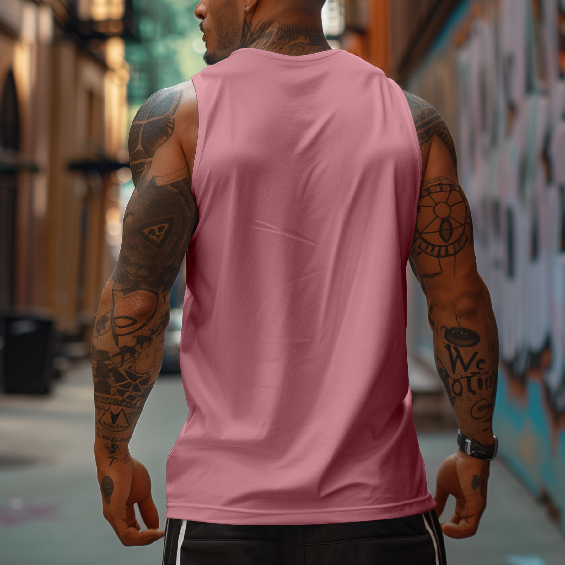 Men's Anime Print Fitness Tank Top
