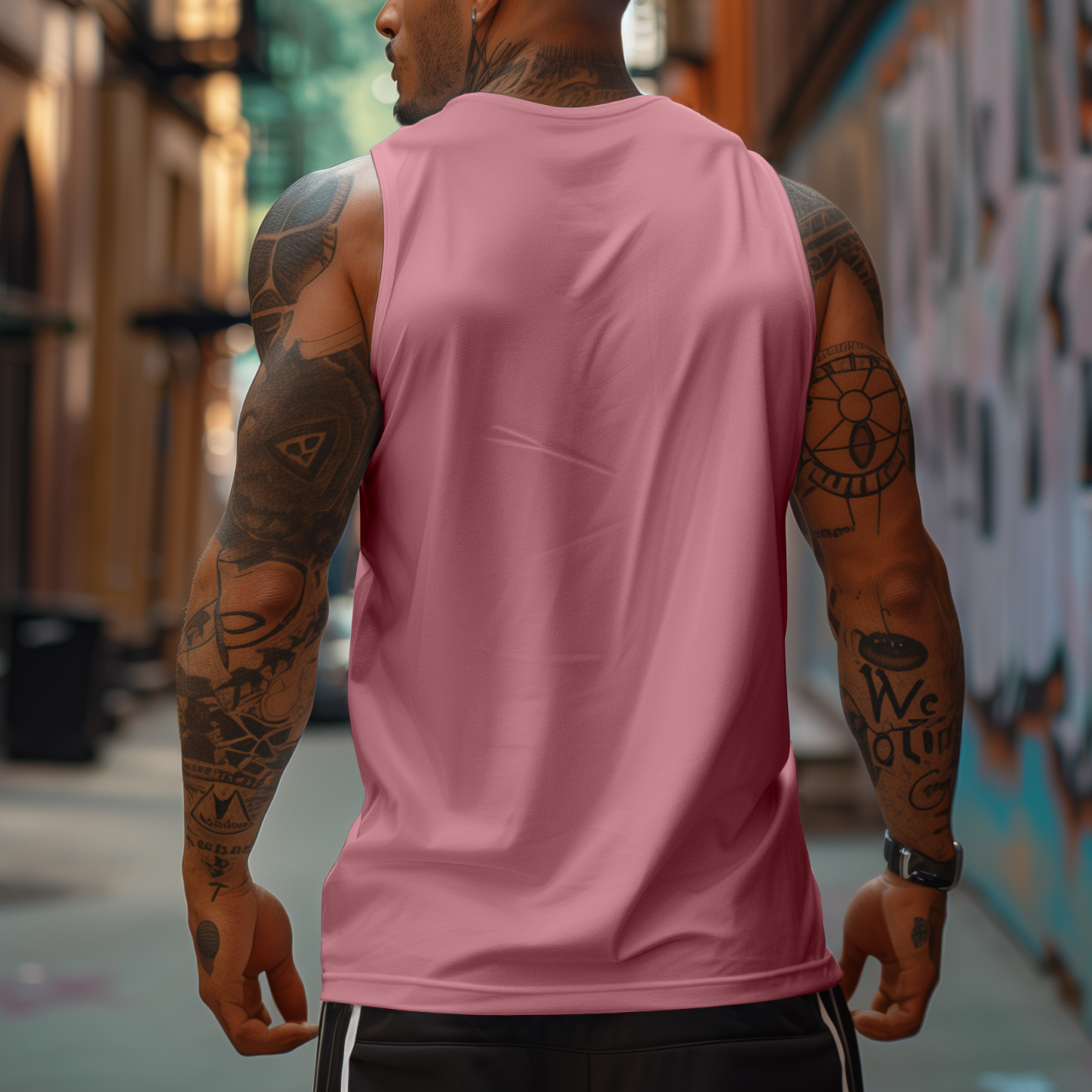 Men's Anime Print Fitness Tank Top