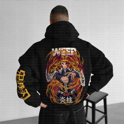 Unisex Anime Graphic Streetwear Vintage Hoodie丨Demon Slayer