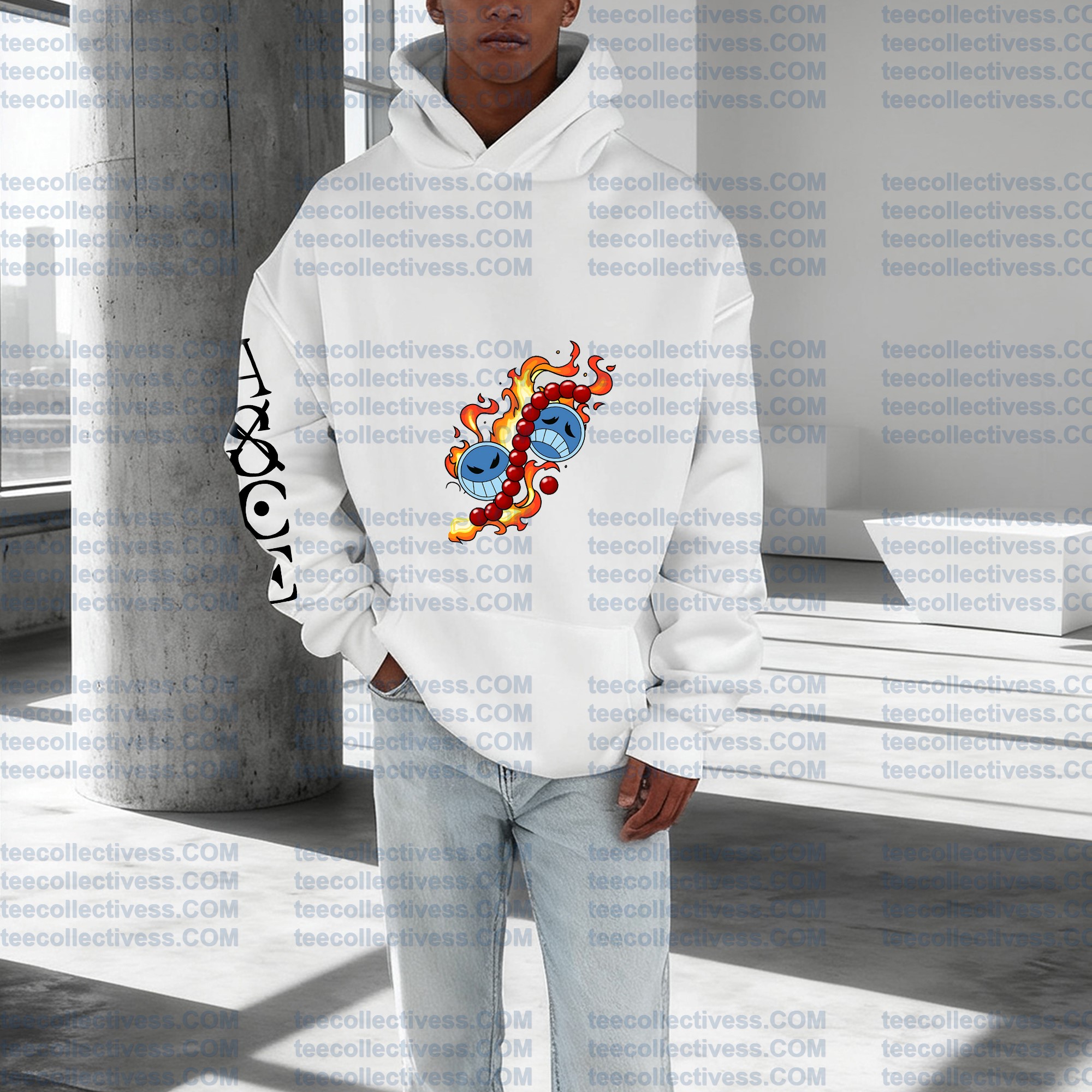 Plus Velvet Unisex Anime Graphic Streetwear Vintage Hoodieluffy