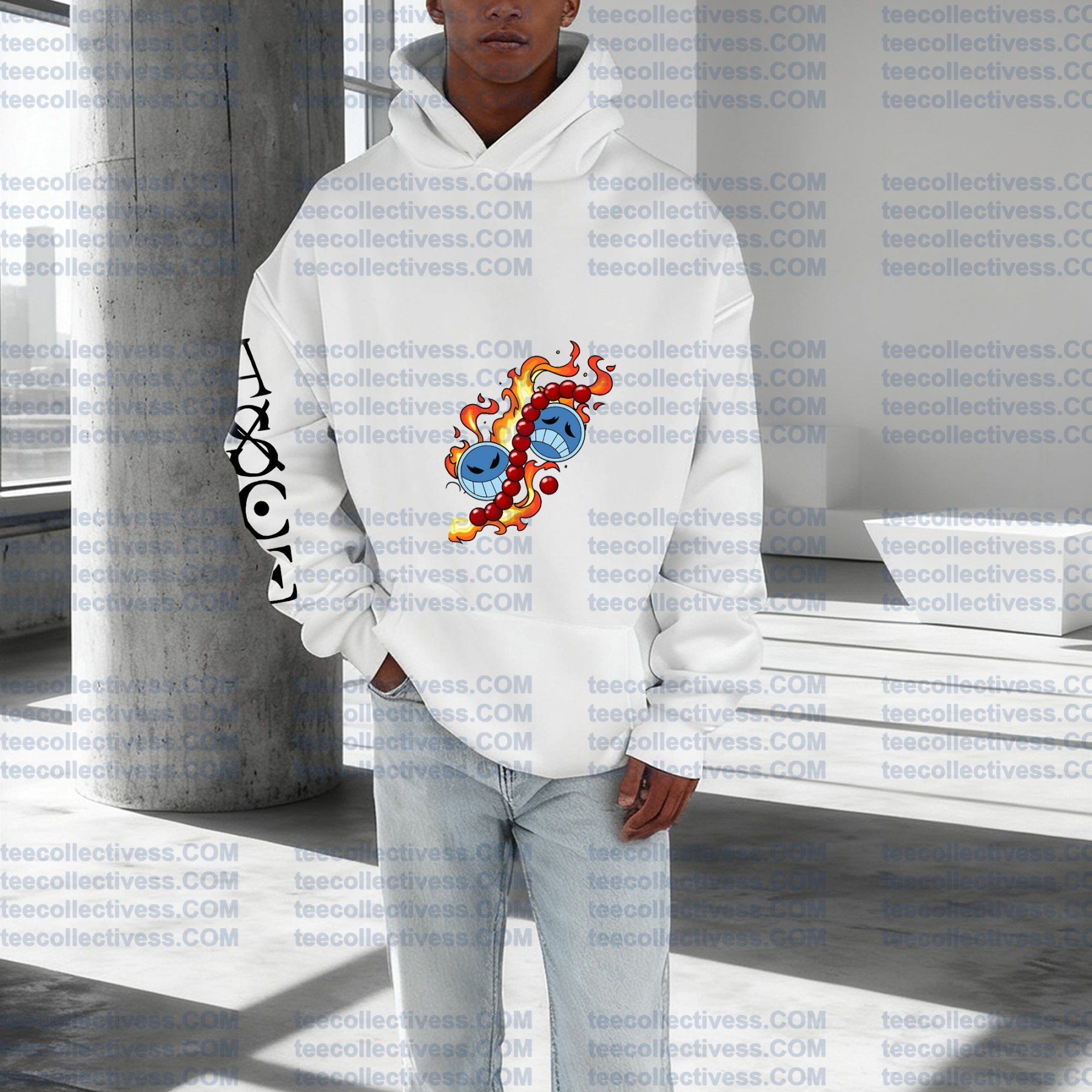 Plus Velvet Unisex Anime Graphic Streetwear Vintage Hoodieluffy