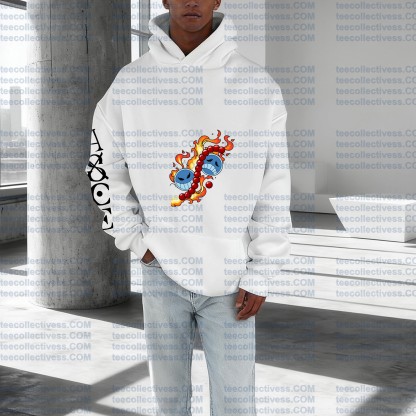 Plus Velvet Unisex Anime Graphic Streetwear Vintage Hoodieluffy