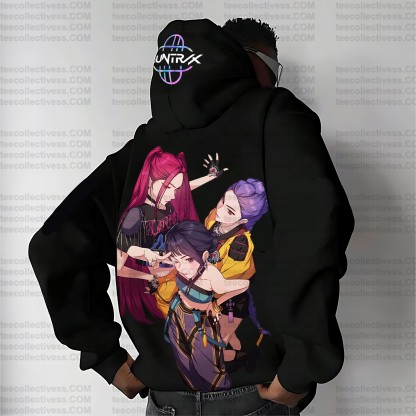 Plus Velvet Unisex Anime Graphic Streetwear Vintage Hoodie