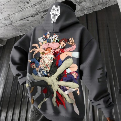 Unisex Anime Print  Casual Oversized Hoodie