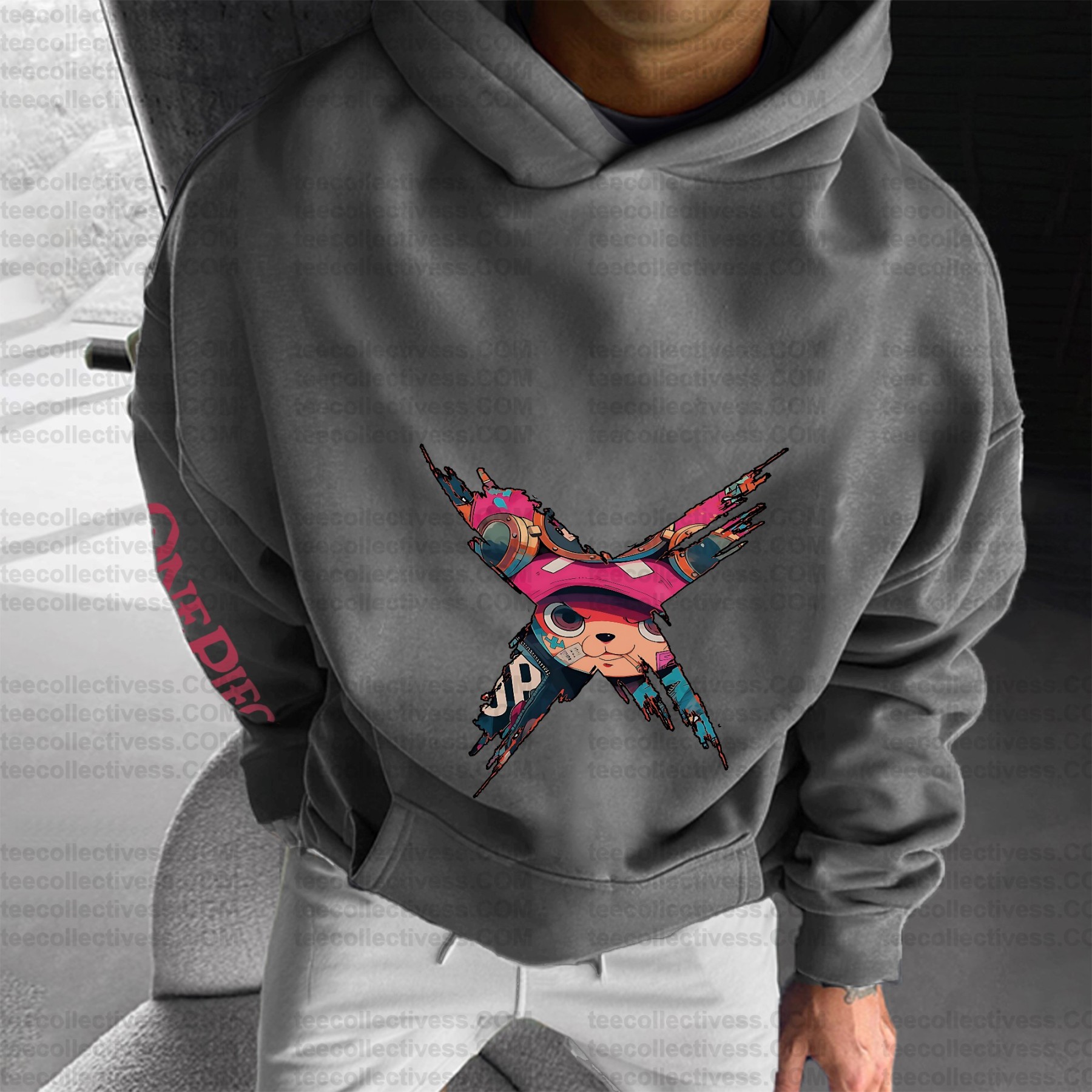 Plus Velvet Unisex Anime Graphic Streetwear Vintage Hoodie