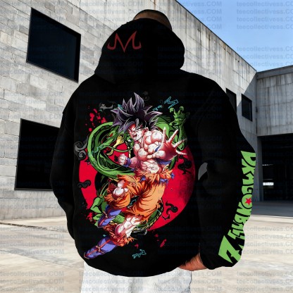 Plus Velvet Unisex Anime Graphic Streetwear Vintage Hoodie