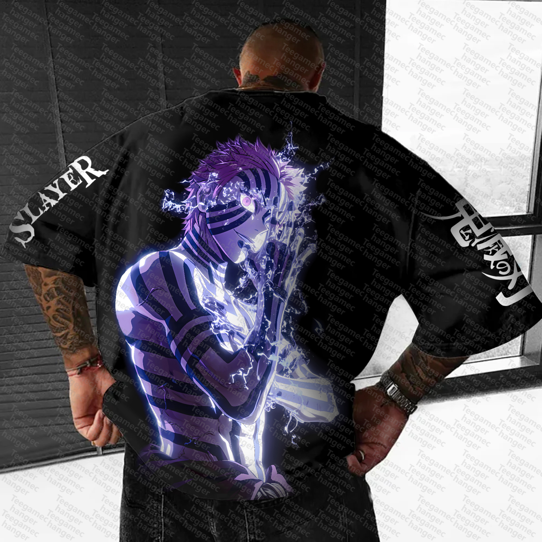 Akaza-Unisex Anime Inspired Vintage T-Shirt