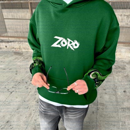 Plus Velvet Unisex Anime Graphic Streetwear Vintage Hoodie