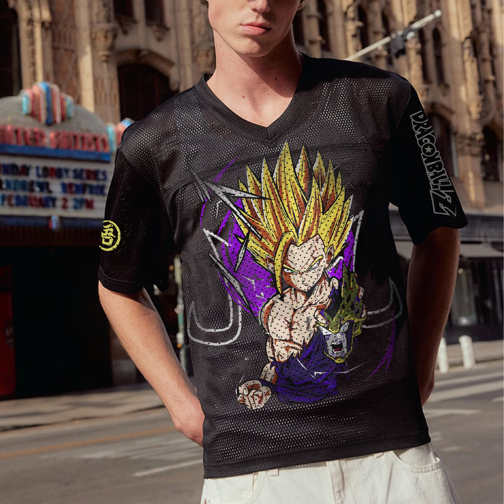 Unisex  “DRAGON BALL” Anime Style Retro I Mesh T-Shirt