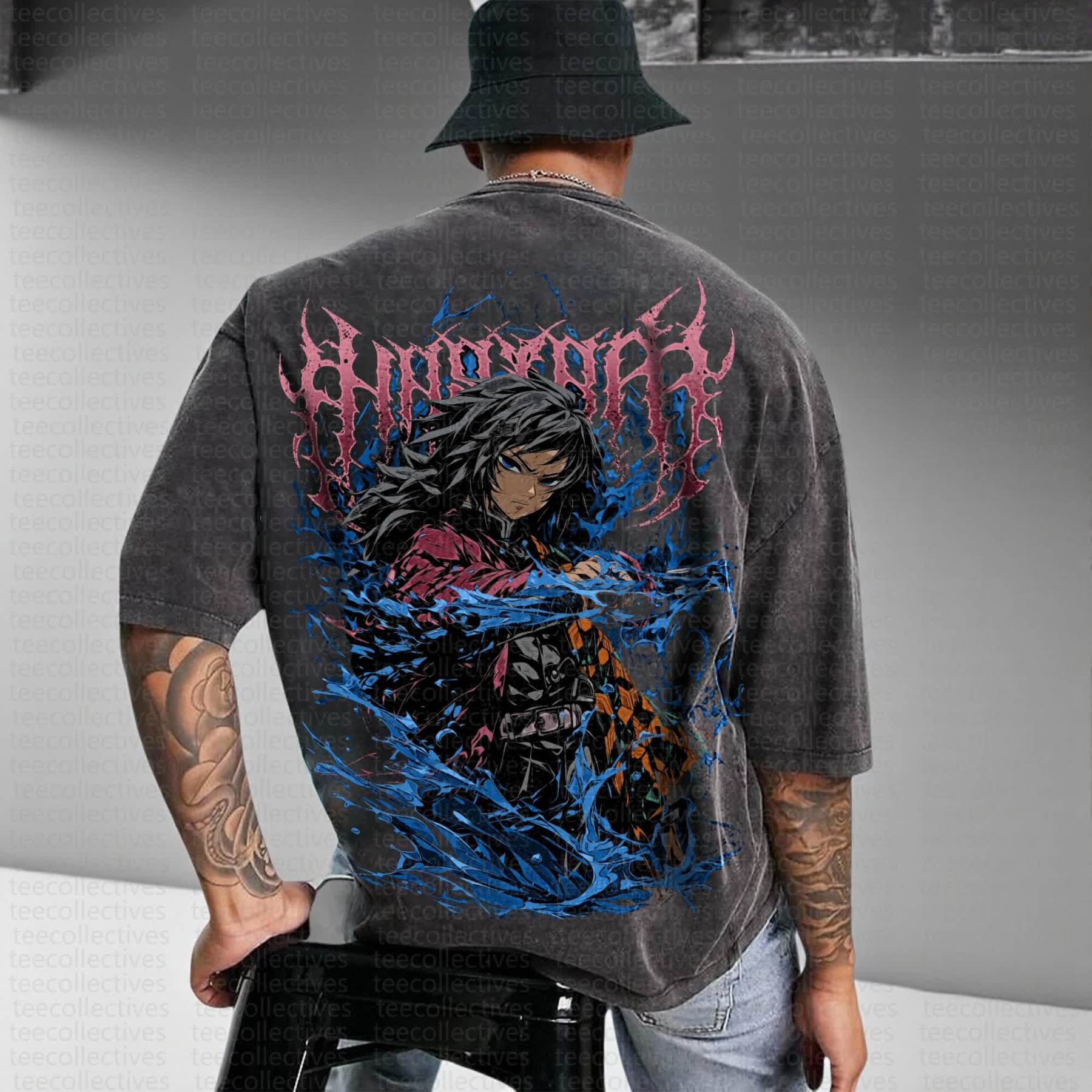 Unisex Anime Inspired Vintage T-Shirt丨Demon Slayer X Pokémon