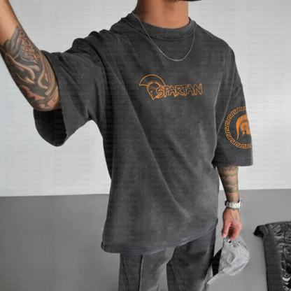 Unisex Anime Inspired Vintage Washed T-Shirt丨Spartan