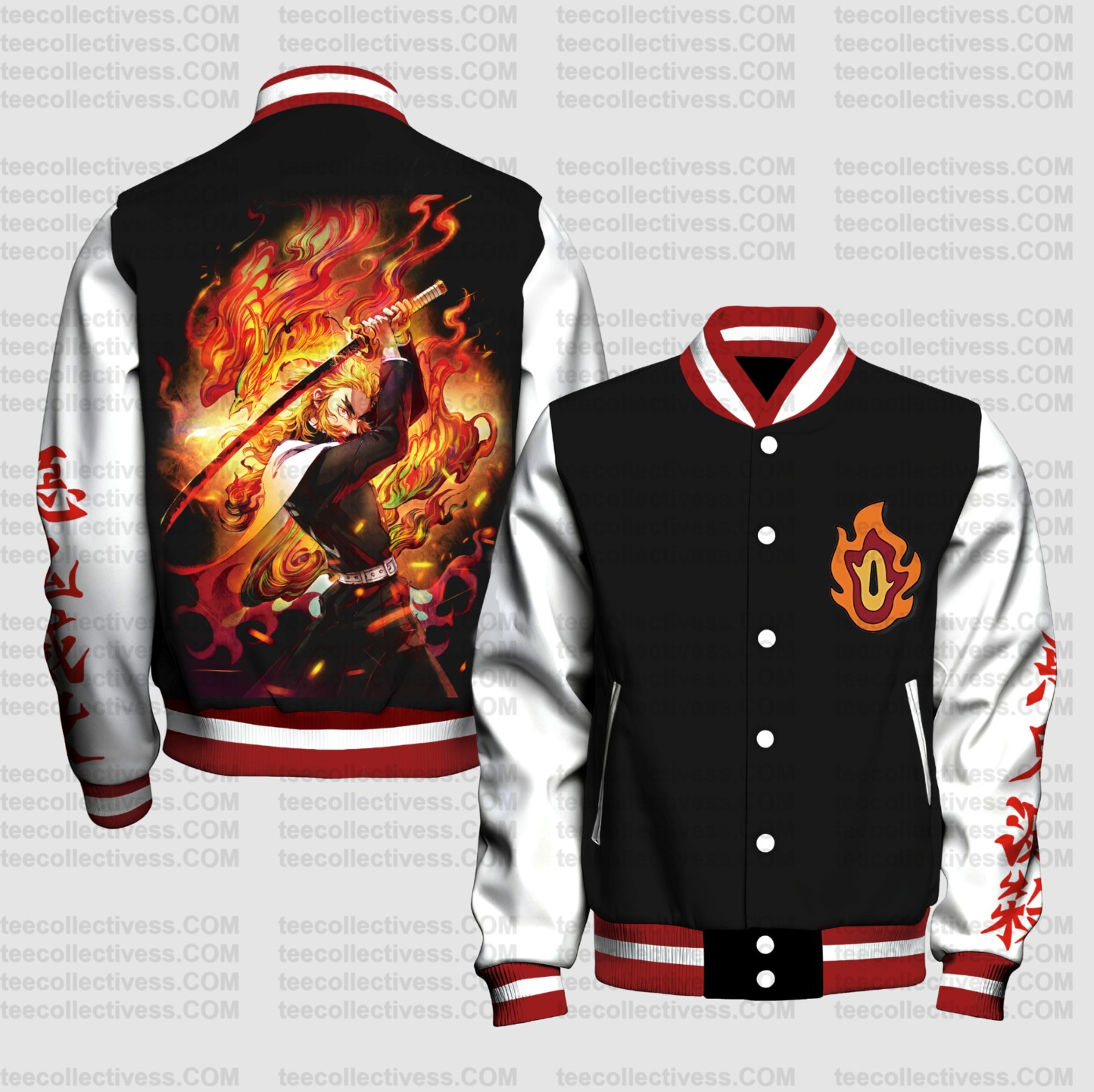 Spring And Autumn Unisex Casual Streetwear Fashion Jacket | Demon Slayer