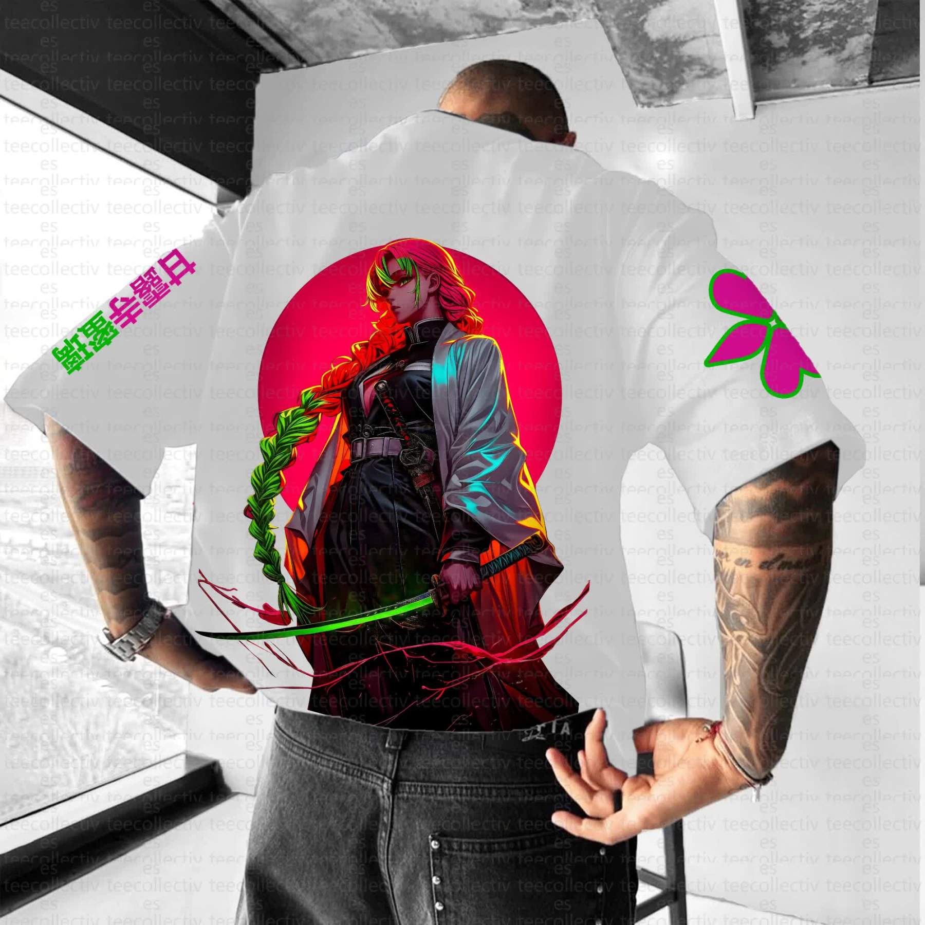 Unisex Anime Inspired Vintage T-Shirt丨Demon Slayer X Pokémon