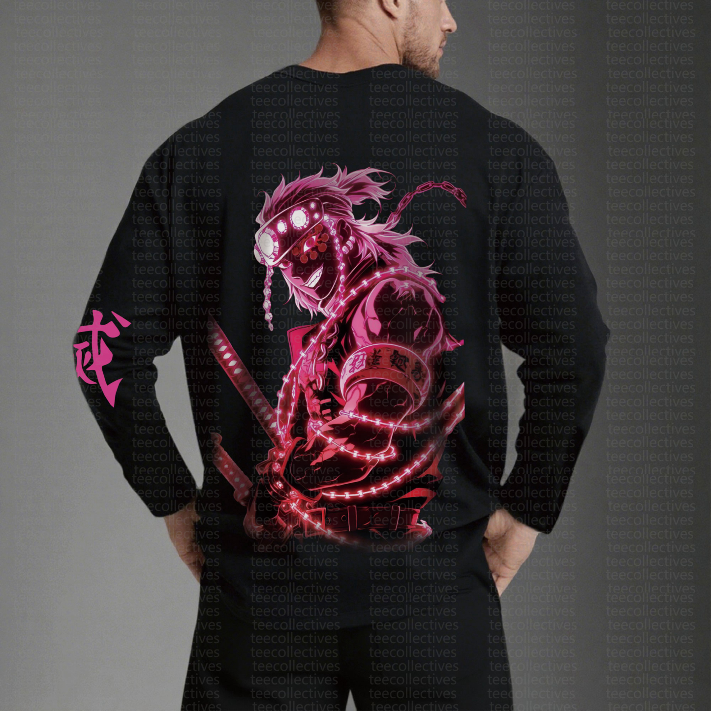 Unisex “Demon Slayer” Anime Graphic Streetwear Vintage Long-Sleeved T-