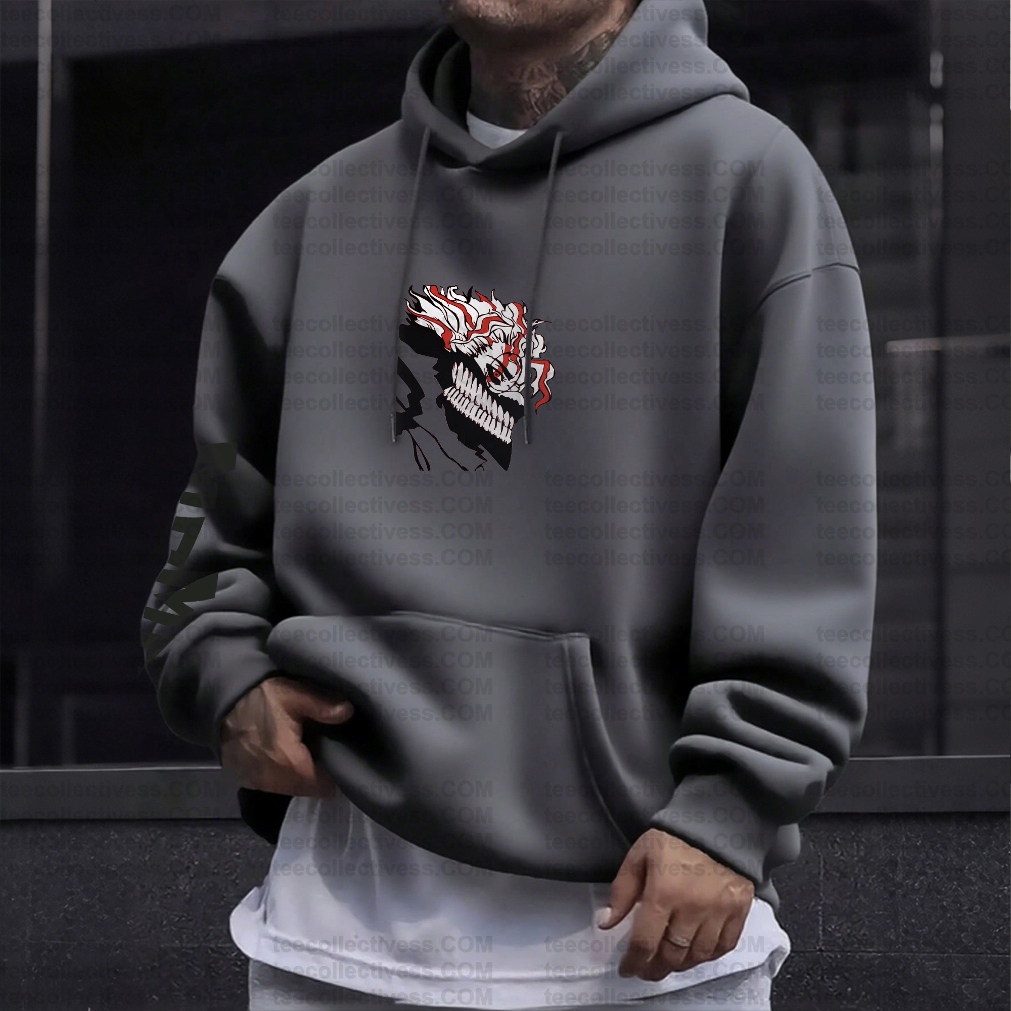 Unisex Anime Print  Casual Oversized Hoodie