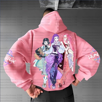 Plus Velvet Unisex Anime Graphic Streetwear Vintage Hoodie