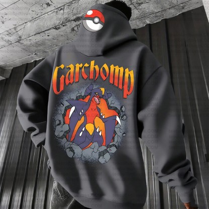 Plus Velvet Unisex Anime Graphic Streetwear Vintage Hoodie